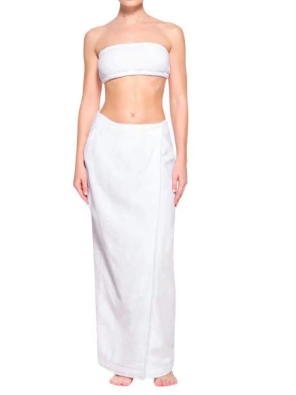 SKIMS LONG White Wrap Sarong Beach Cover-Up XL